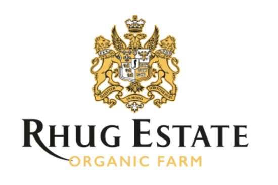 This image shows the logo of Rhug Estate Organic Farm 
