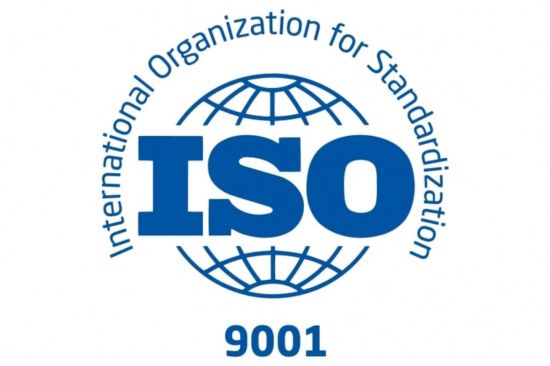 This image shows the International Organization for Standardization (IOS) 9001 logo