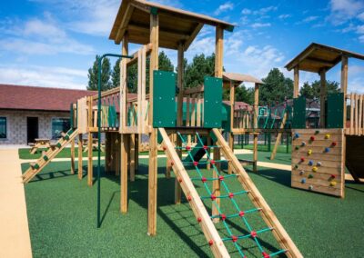 This image shows Janga play tower at Moss Bank School in Blackpool