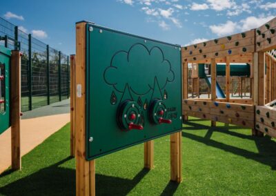 This image shows a Rainwheel playboard at Moss Bank School in Blackpool