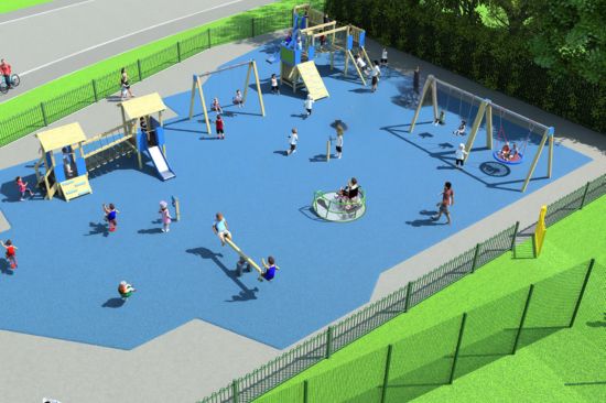 This image shows the design image created by Creative Play for Ammanford Town Council 