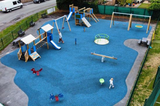 This image shows the completed playground project at Ammanford Town Council 