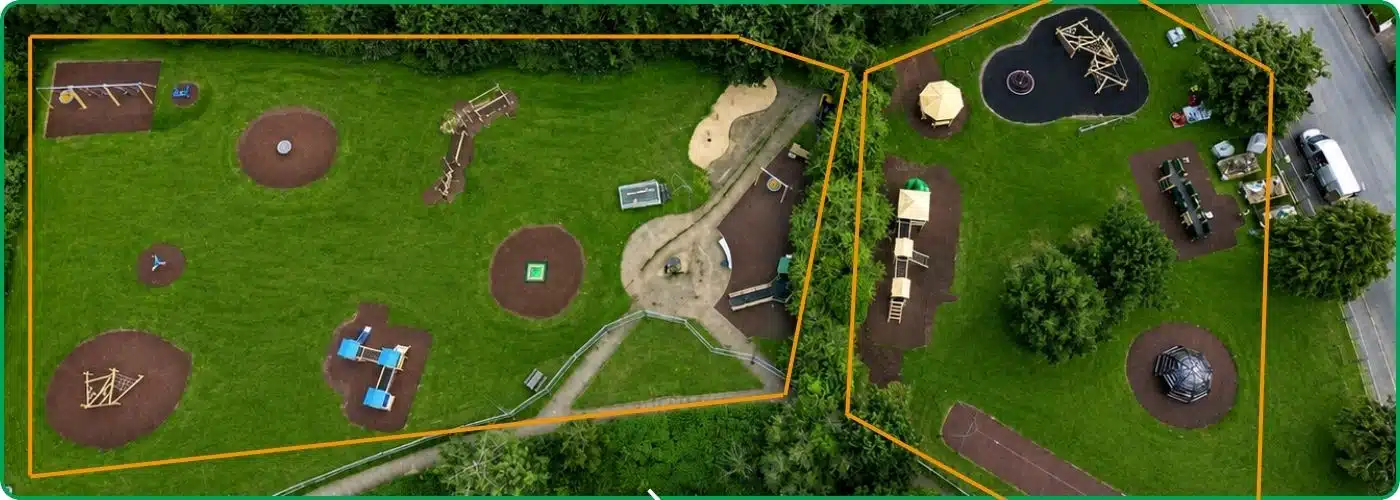 Fradley Parish Council playground from above 