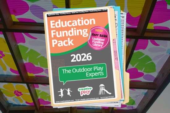This image shows the September 2026 Creative Play Education Funding Guide 