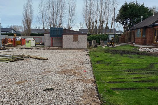This image shows the playground at Moss Bank School in Blackpool before the project took place