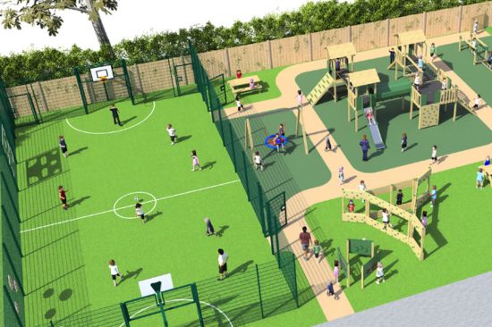 This image shows the render design for Moss Bank School in Blackpool 