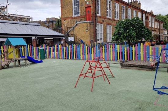 Before Image - Essendine Primary School This image shows the playground at Essendine Primary School before the playground project took place