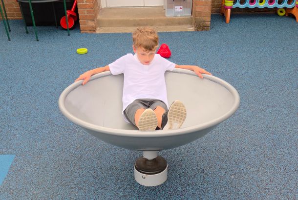 This image shows a children playing in a rota roka