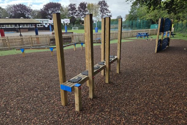This image shows a weaving bean in a playground
